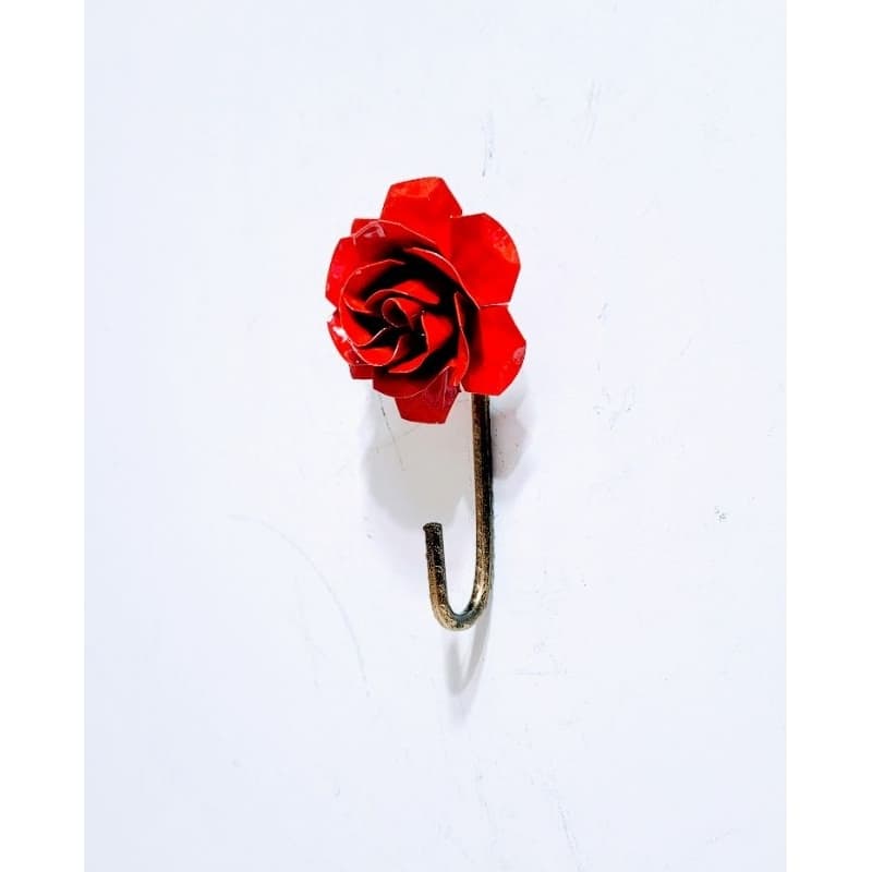 Gancho cabide mini flor artesanal porta chave