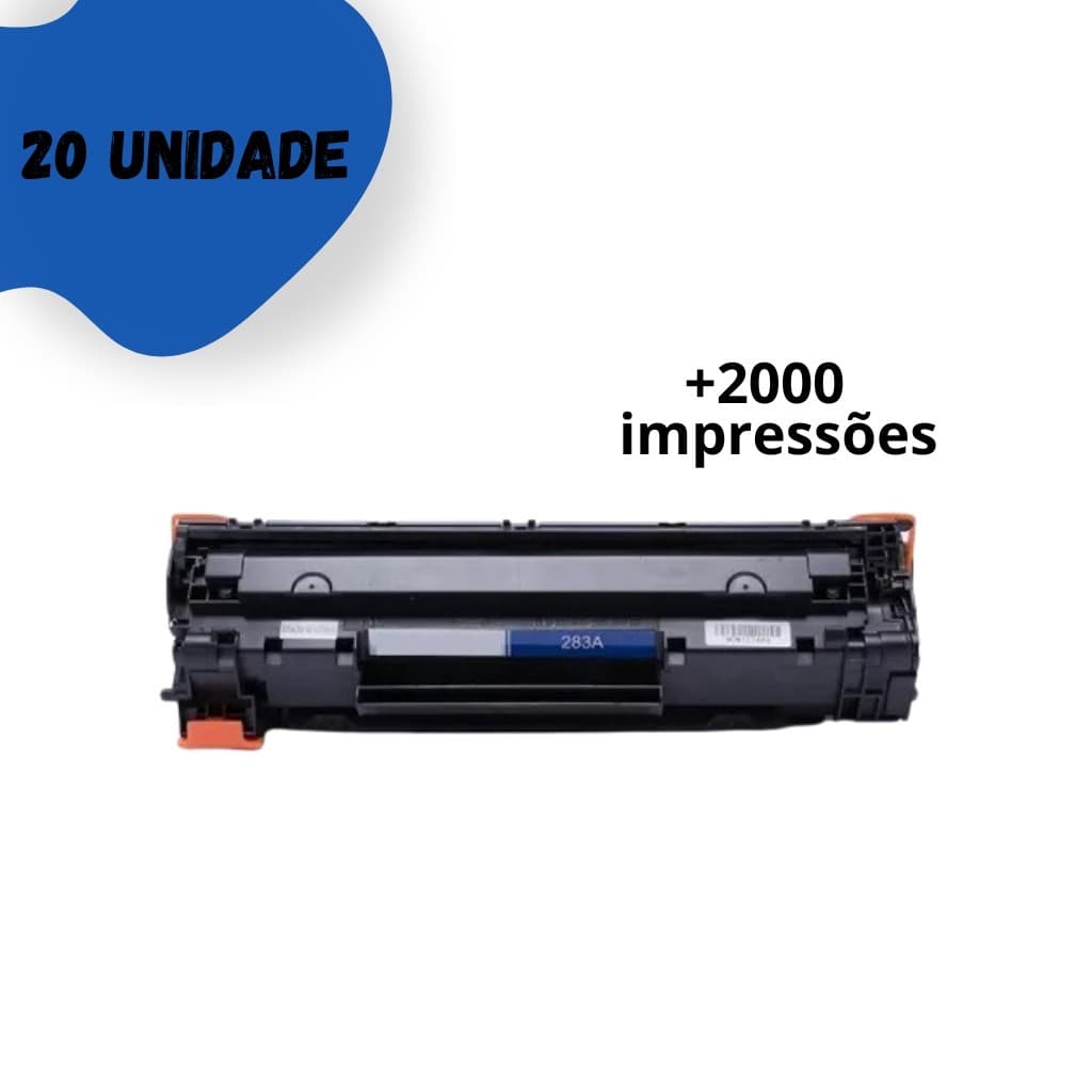 Kit Com 20 Toner 83a Cf283a 283a M127fn M125a M127 M225 Compatível Rende 2000 Folhas