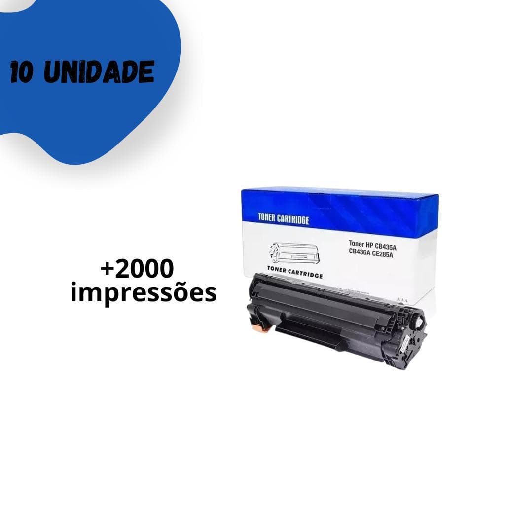Kit Com 10 Toner Universal 435a/436a/285a/278a Compatível Cartucho