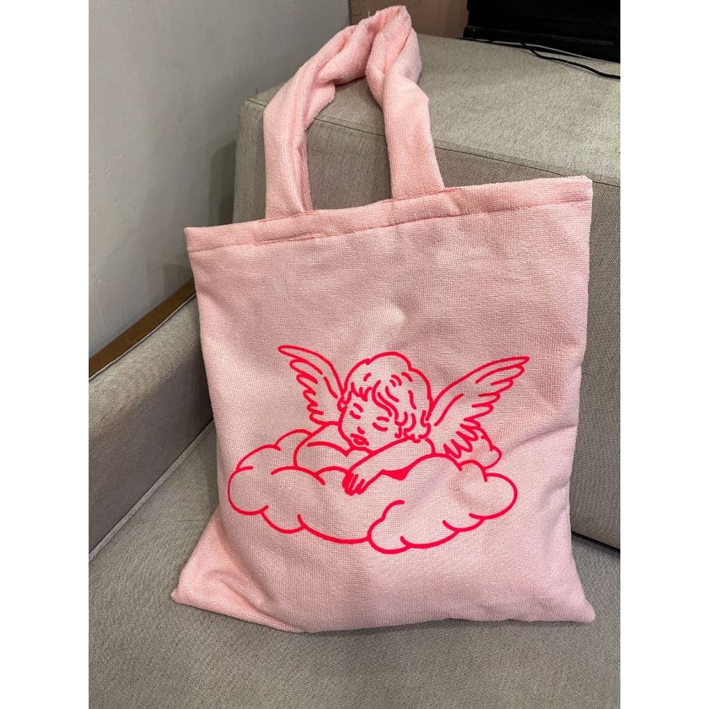 Ecobag Anjo Rosa, Ecobag Rosa bolsa sacola ecológica,escola,faculdade, curso,personalizado,brinde,praia,moda,brinde