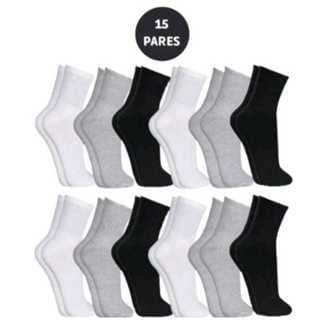 Kit de 3 a até 15 Pares Meia Cano Alto Unissex (Masculino/Feminino) 36-42.  * ENVIO EM ATÉ 24 HORAS*