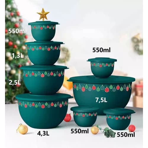 TUPPERWARE TIGELA MURANO DECORADAS LISAS