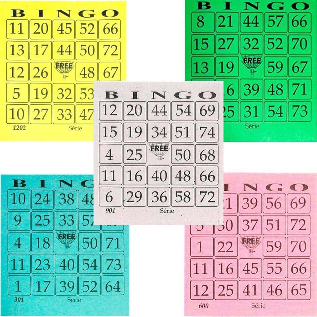 Kit 5 Bingos Free Todas as Cores