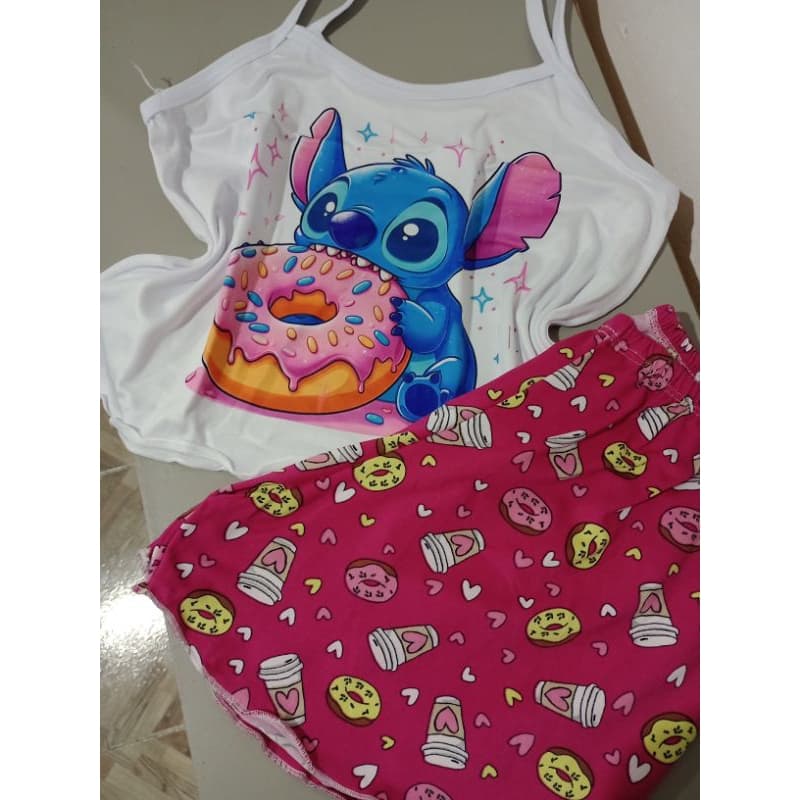 Baby Boll Blogueira Personagens Suede kit 10 peças atacado pijama feminino