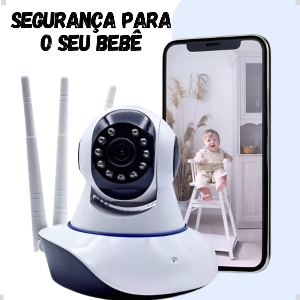 Câmera espiã Baba Eletrônica Câmera Wifi Sem Fio Visão Noturna Microfone