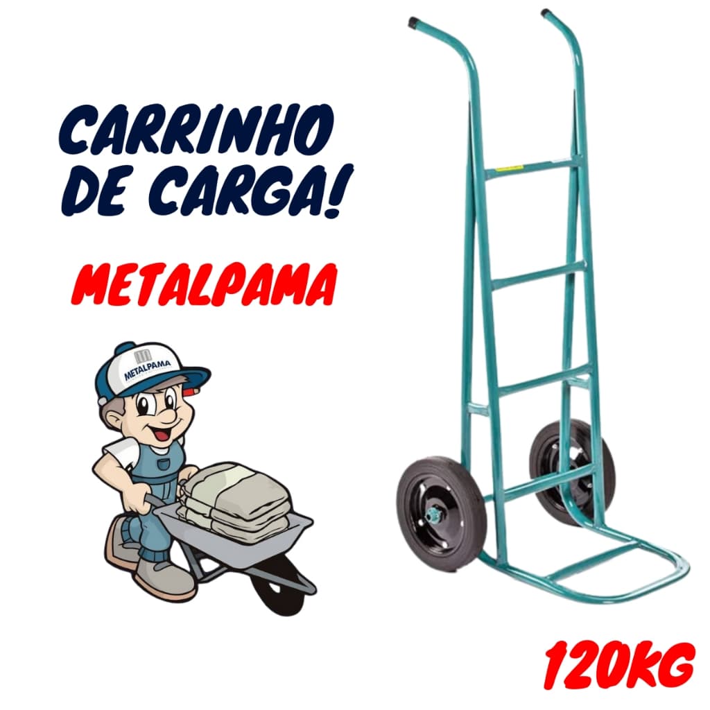 Carrinho De Carga Armazem 120KG - Metalpama