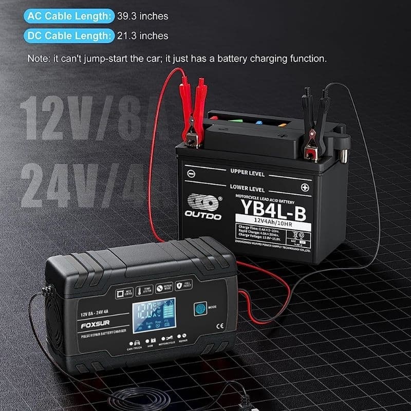 Carregador de Bateria de Veículos - Carro,Moto,Barco, Empilhadeira ORIGINAL 12V / 6A com Led.