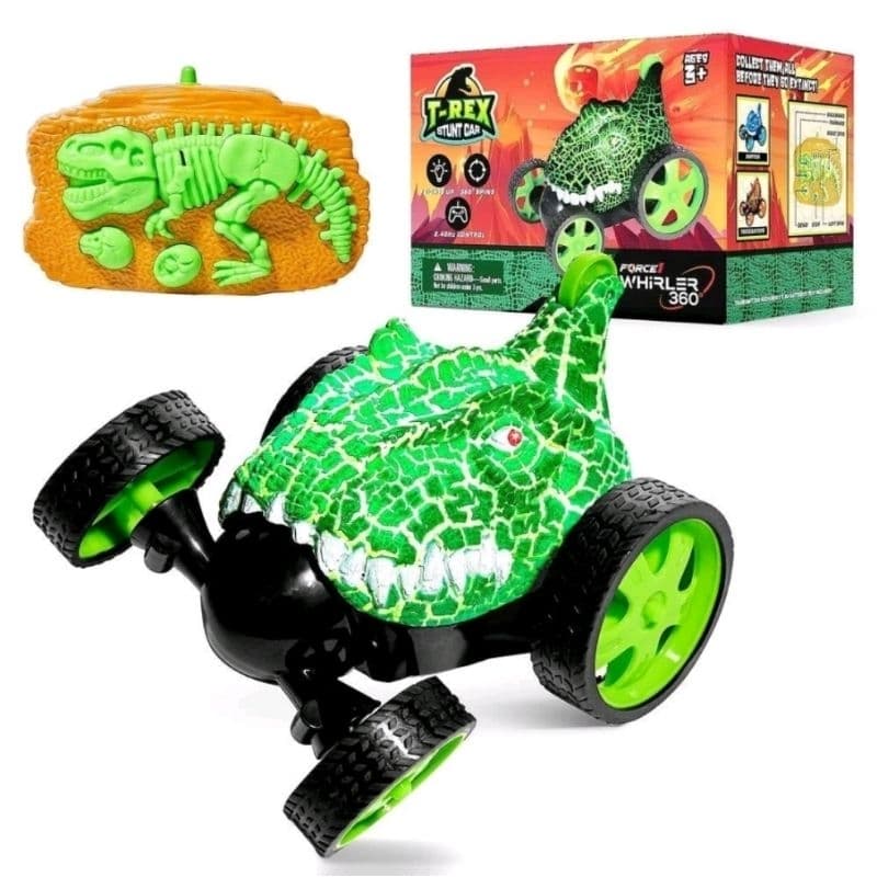 Carrinho Controle Dinossauro T-Rex Bateria Recarregável (PILHAS INCLUSAS)