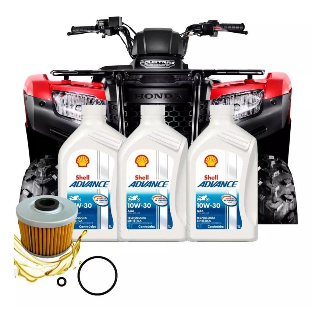 Troca De Óleo 10w30 +filtro Quadriciclo Honda Fourtrax 420