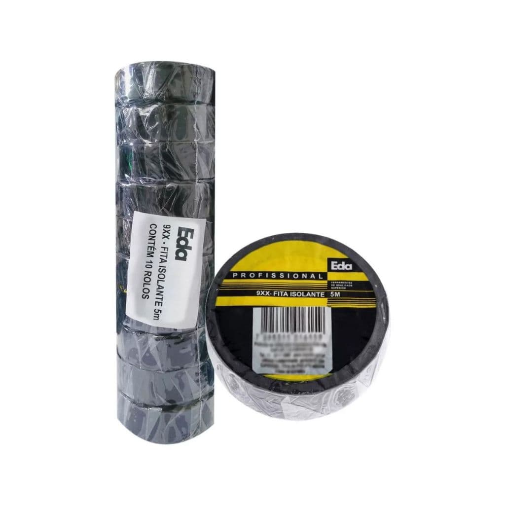 Kit 10 Rolos Fita Isolante 19mm X 5 Metros 9xx Eda