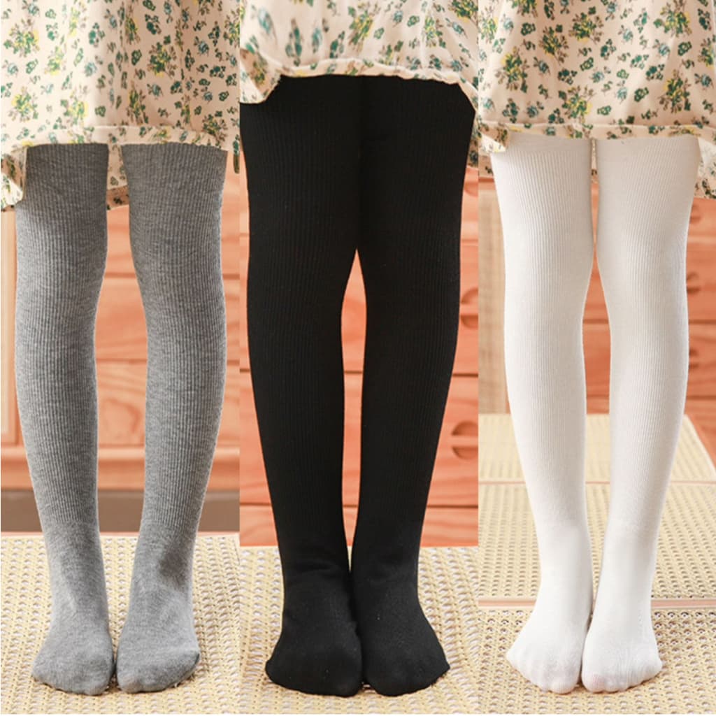 Kit 3 Pares Meia Calça Infantil Grossa Para O Frio Inverno varia Cores Para menina menino