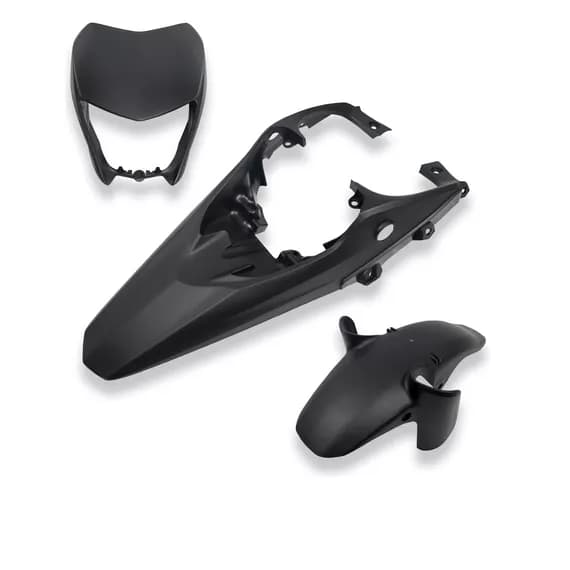 Jogo Carenagem Frontal + Carcaça Farol Preto Honda Xre 300 2010/2011/2013/2014/2015 - Paramotos