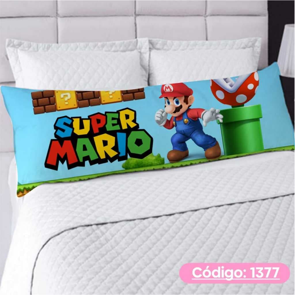 Capa De Travesseiro De Corpo Fronha Xuxão Com Ziper Personalizado 1.25x0.45cm Mario Broz