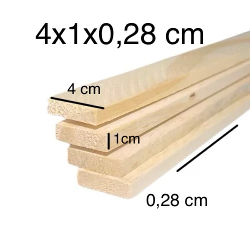 Ripas de Madeiras Pinus Para Artesanato 4x1x0,28 cm