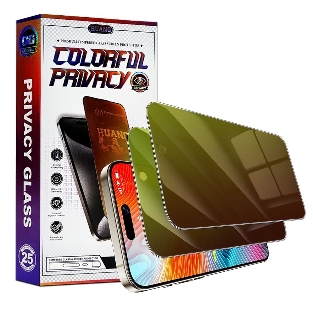 Película para iPhone Privacidade Colorida 9D Hidrogel Vários Modelos