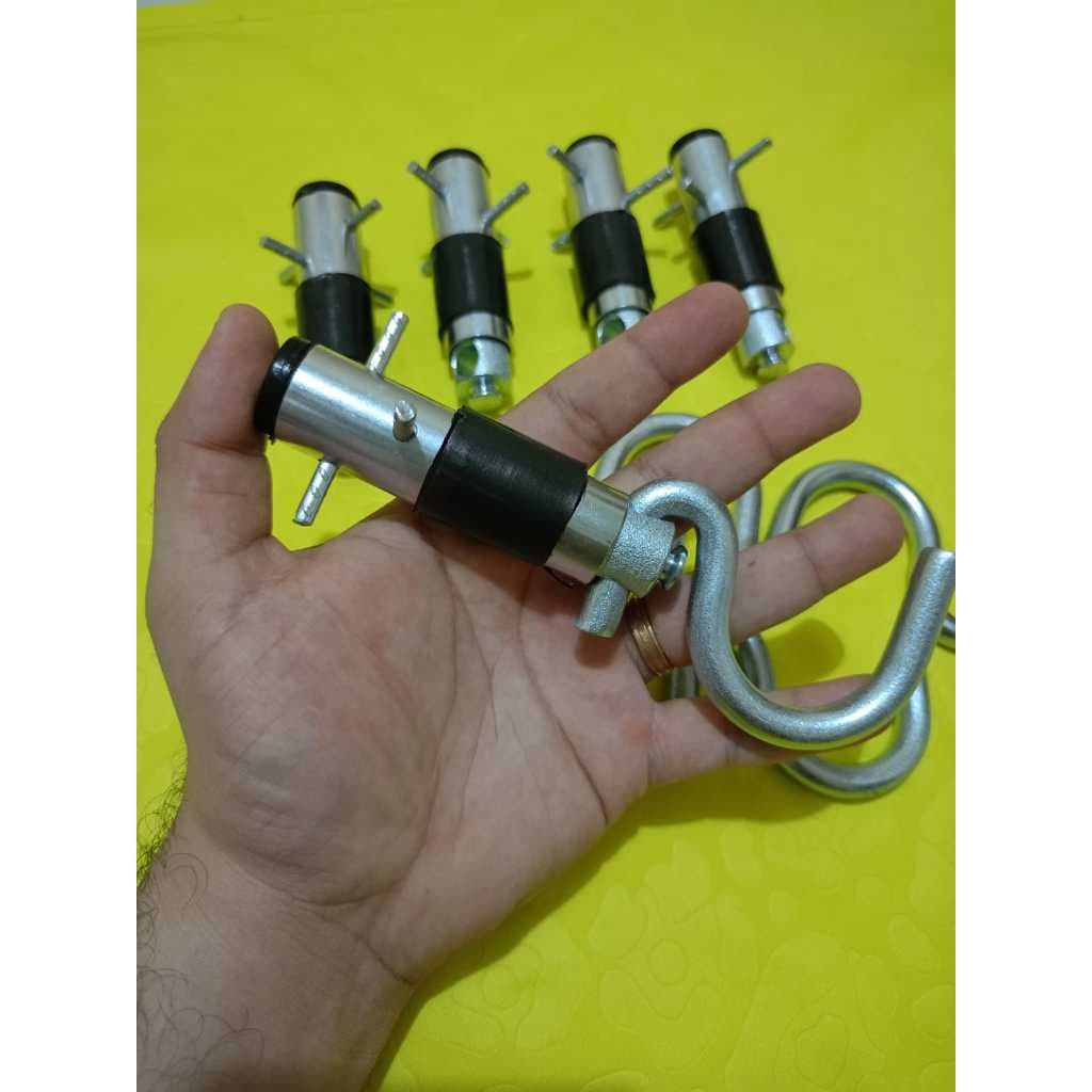 Kit 4 pares Gancho Armador tipo batom para rede de Descanso - Mava