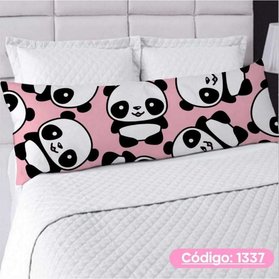 Capa De Travesseiro De Corpo Fronha Xuxão Com Ziper Personalizado 1.25x0.45cm Panda