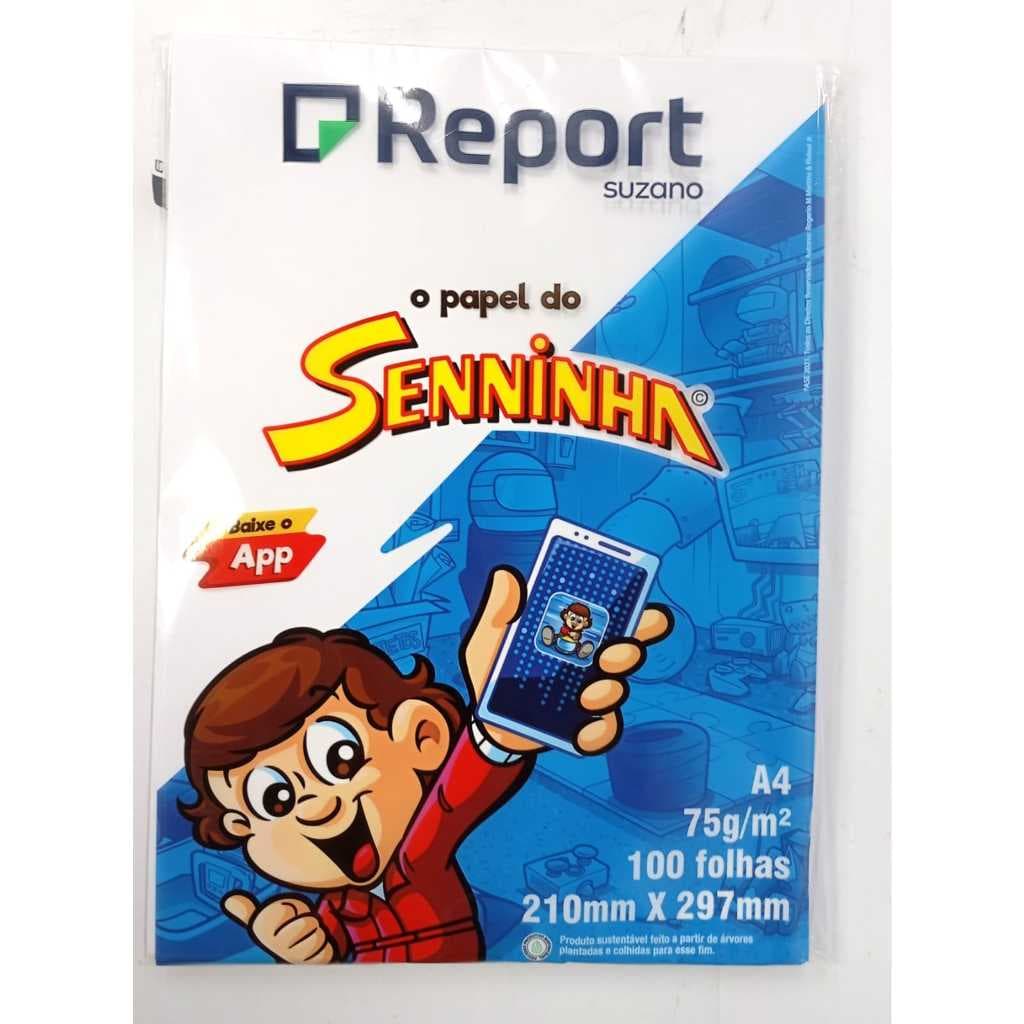 Papel oficio sulfite A4 Branco pacote com 100 Folhas Seninha