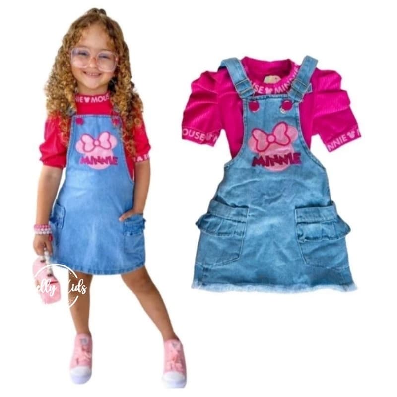 Salopete jeans  Infantil  Blogueirinha