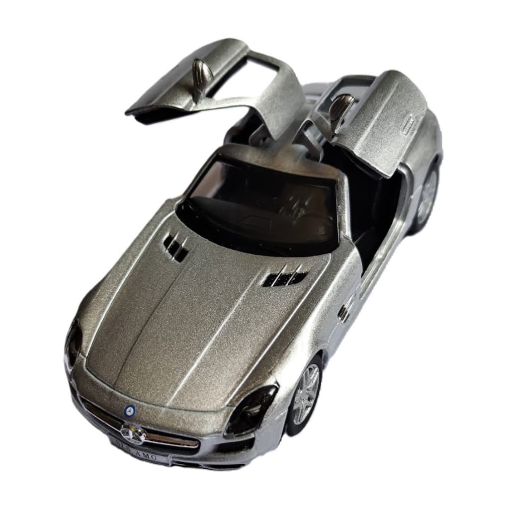 Miniatura Mercedes-benz Sls amg em metal - abre as portas - primeira linha