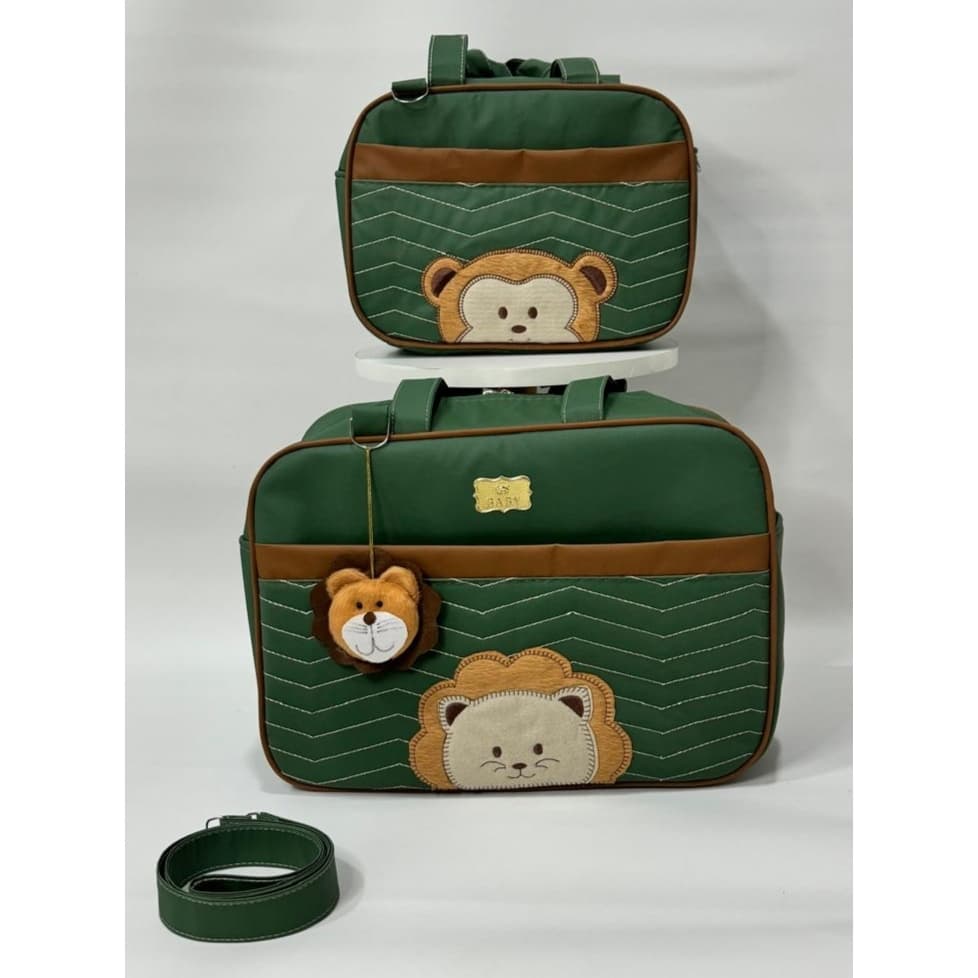 Kit Bolsa maternidade safari Menino/Menina, Alta qualidade para recém nascido Kit de  2 peças impermeável