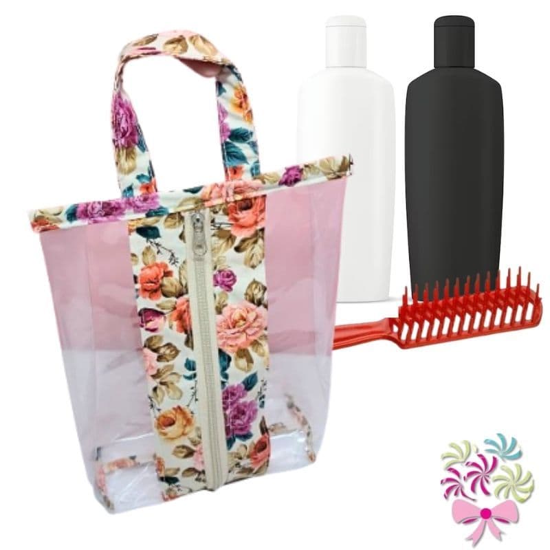 Porta Shampoo Orgazinador de Mala de Viagem Bolsas para Viajar Organizador itens Higiene Necessaire Transparente