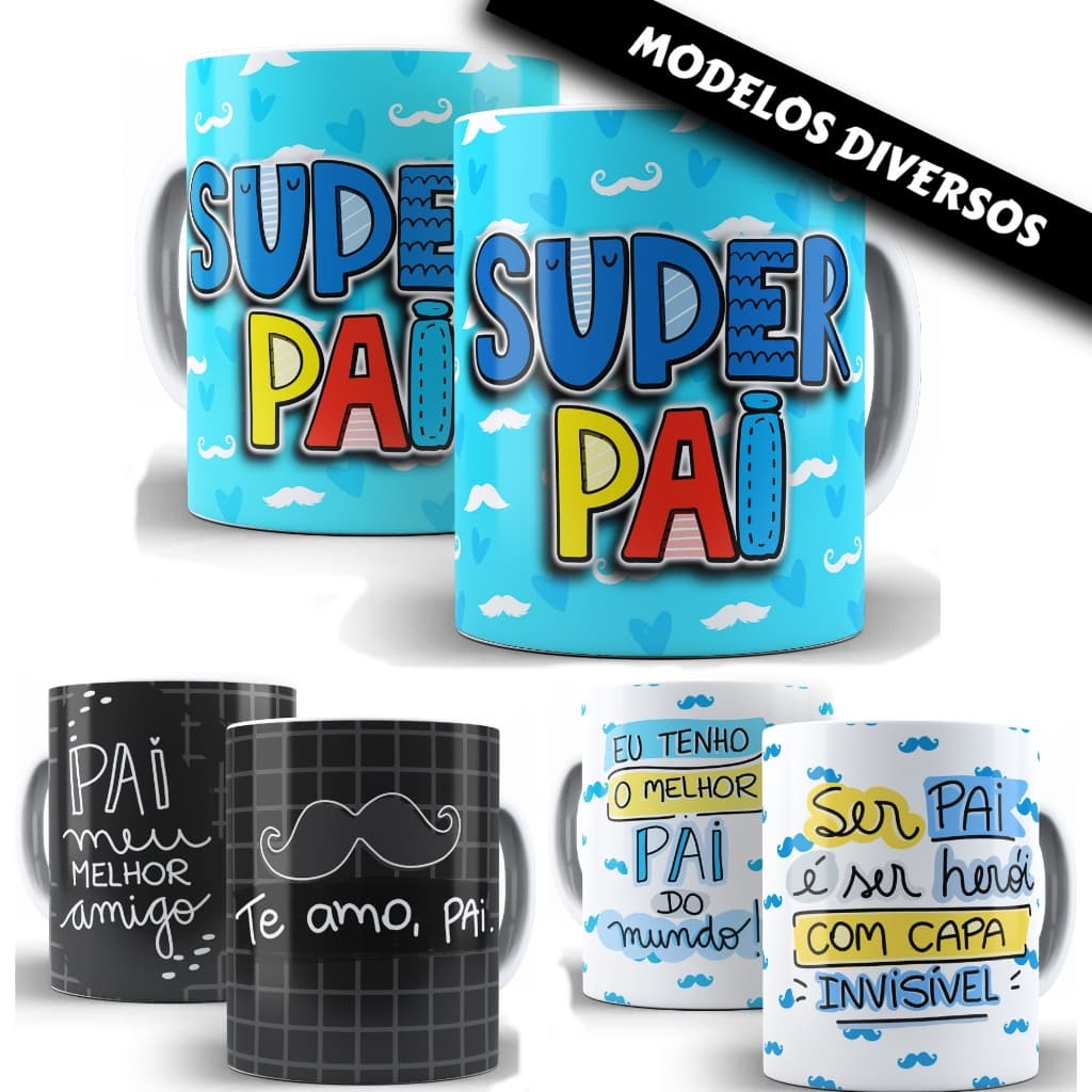 Caneca Dia dos Pais Papai Pai Padrasto Avô Personalizada - Oferta