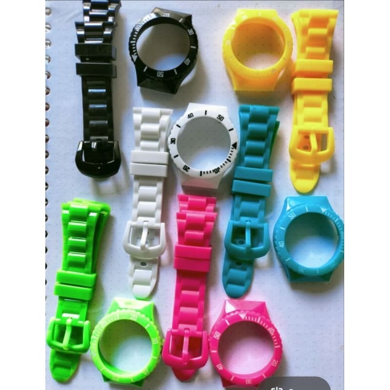Pulseiras para Champion Kit C/6.preto.Branco, Verde, Amarela, Azul, Rosa