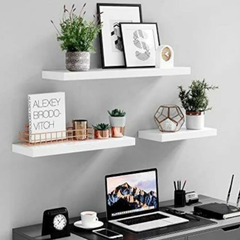 Trio de prateleira decorativa promocional cores sortidas