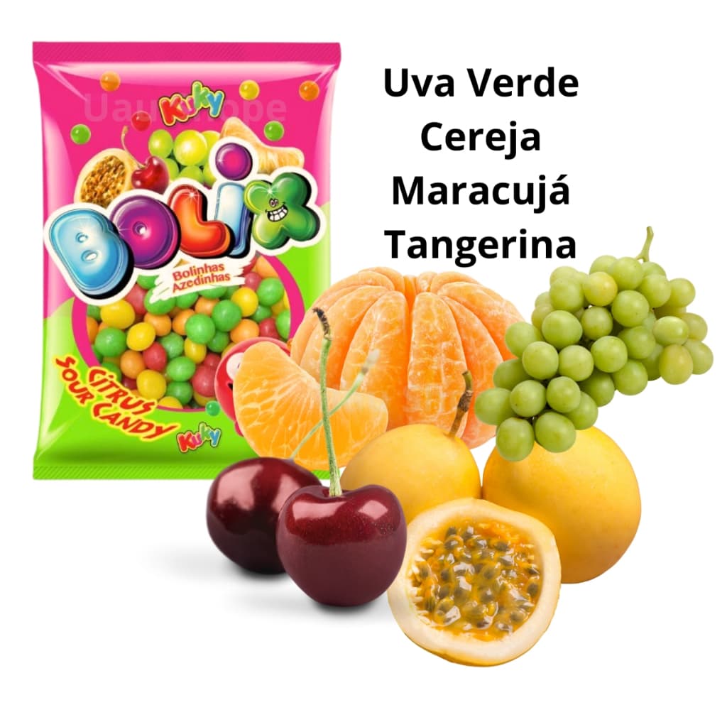 1/2/3 Bala De Goma Azedinha Bolix Sortidos 500g - Kuky