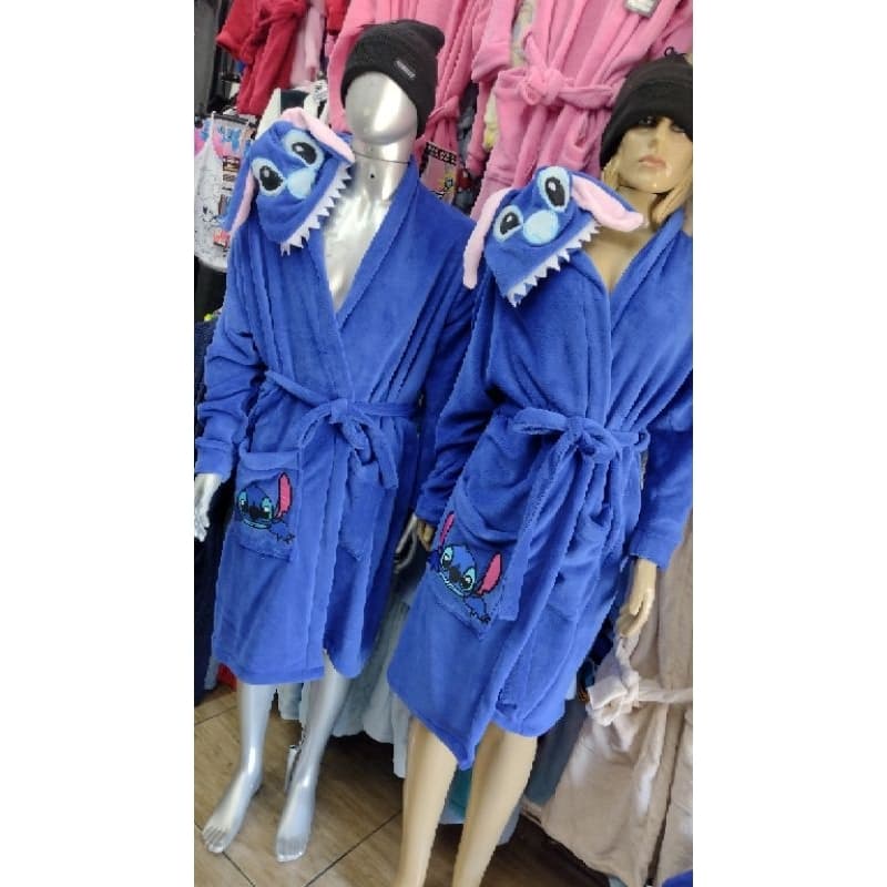 roupão adulto moda inverno Lilo Stitch