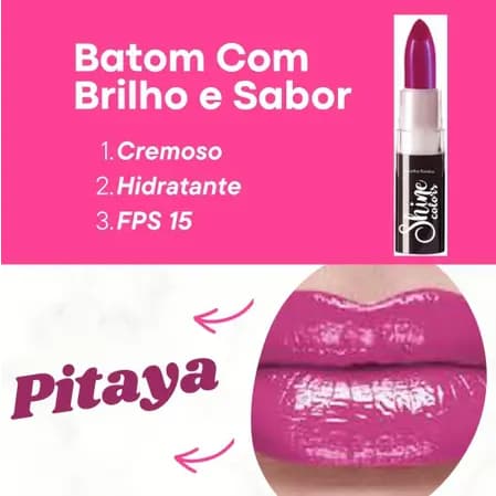Batom Brilho e Sabor Shine Colors -  3,7 g