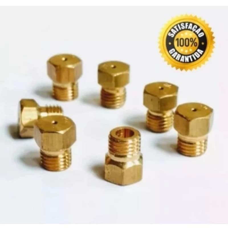 kit 5 Bicos injetor  para Gás de Botijão (GLP) Fogão Brastemp Ative / Fogão Electrolux 2pq 1G + 1 tripla chama + 1 forno