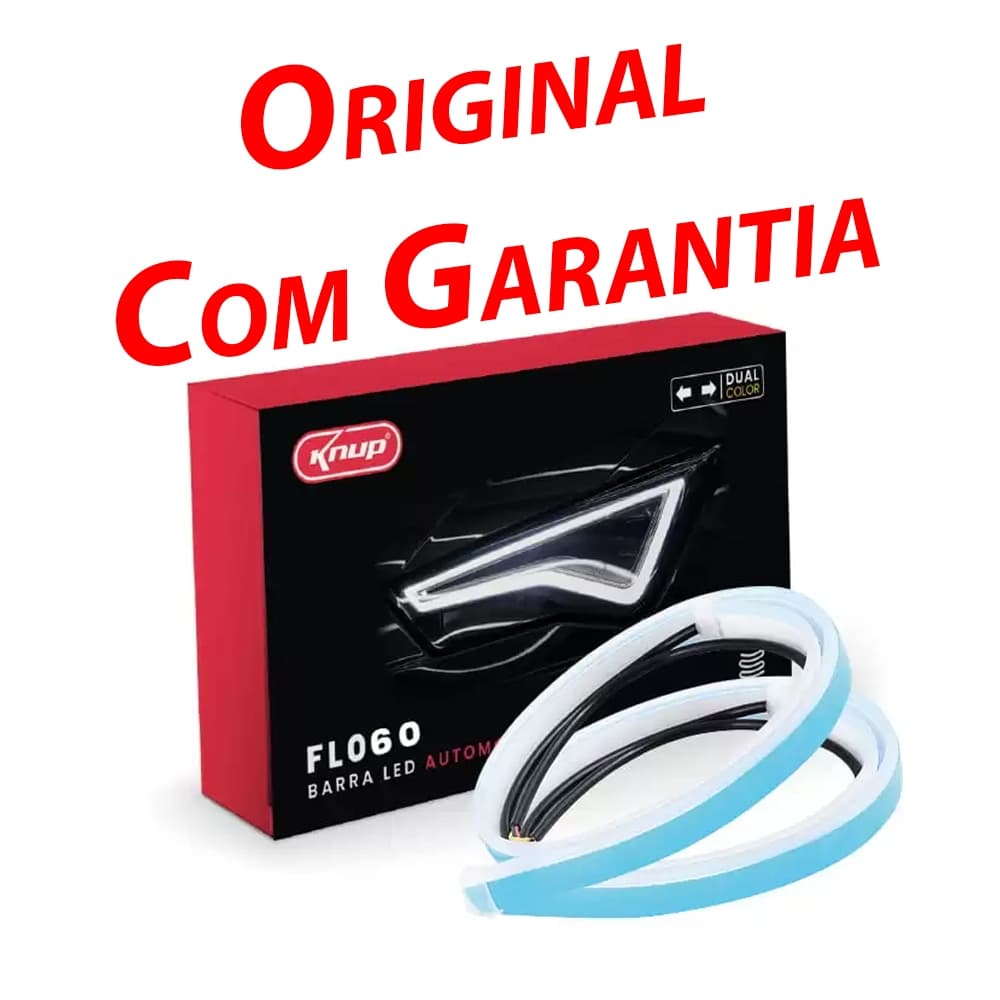 Par Fita Led Automotivo DRL 30cm 12v Farol Com Start Preenchimento + Seta Sequencial Barra Flexível