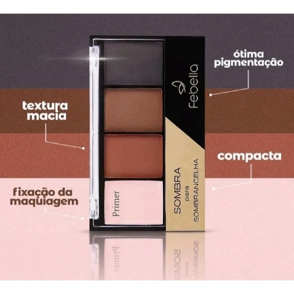 Febella Sombra para Sobrancelha 4 cores