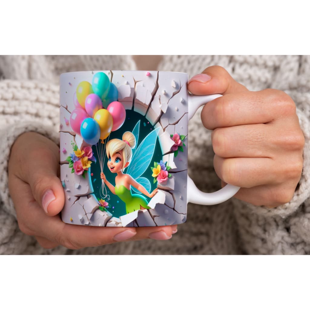 Caneca Xicara de Princesas Efeito 3D