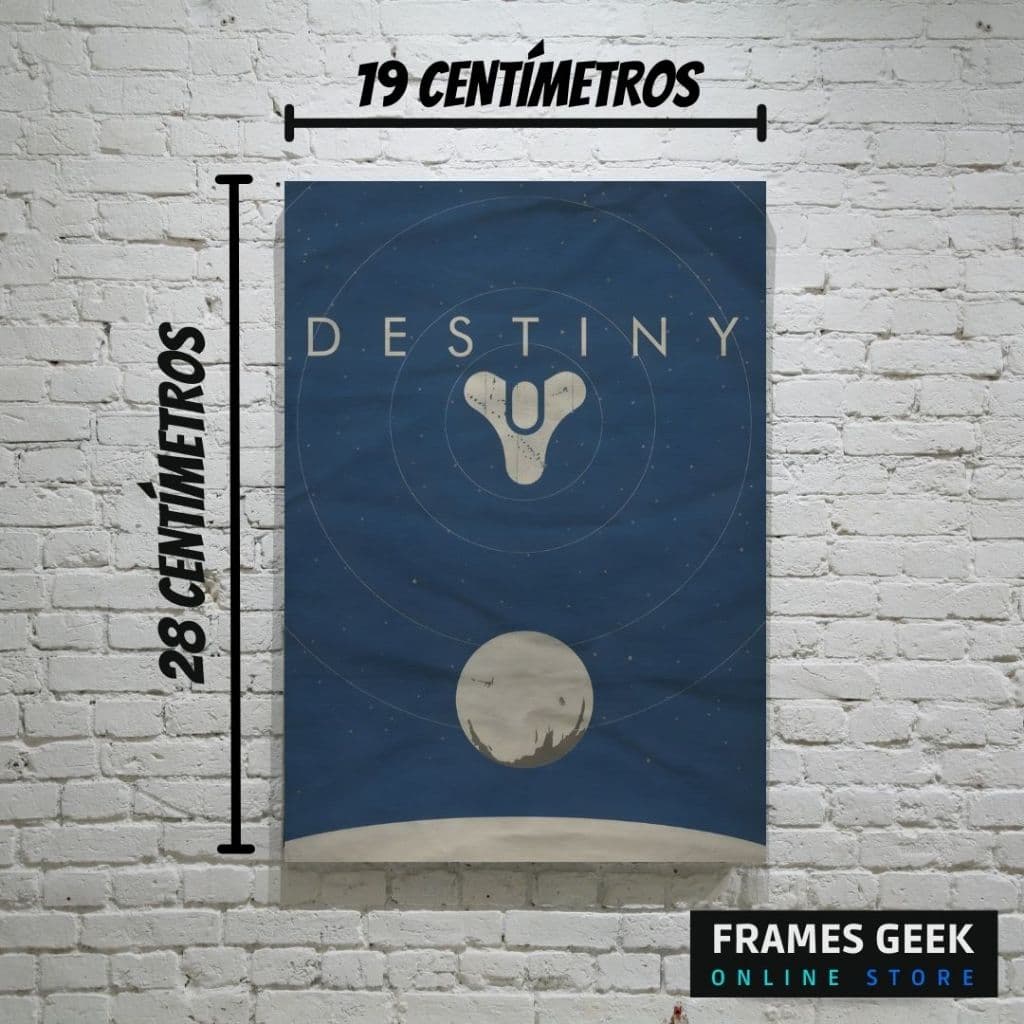 Destiny placa decorativa anime mangá geek setup gamer otaku nerd quarto sala parede
