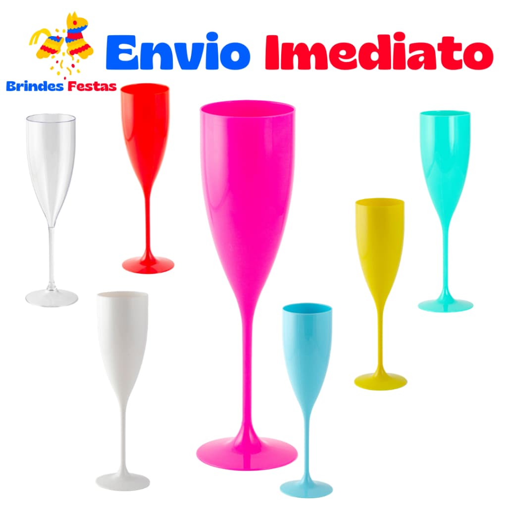 Kit 10 - Taça De Champanhe - 250ml - Festa Novo