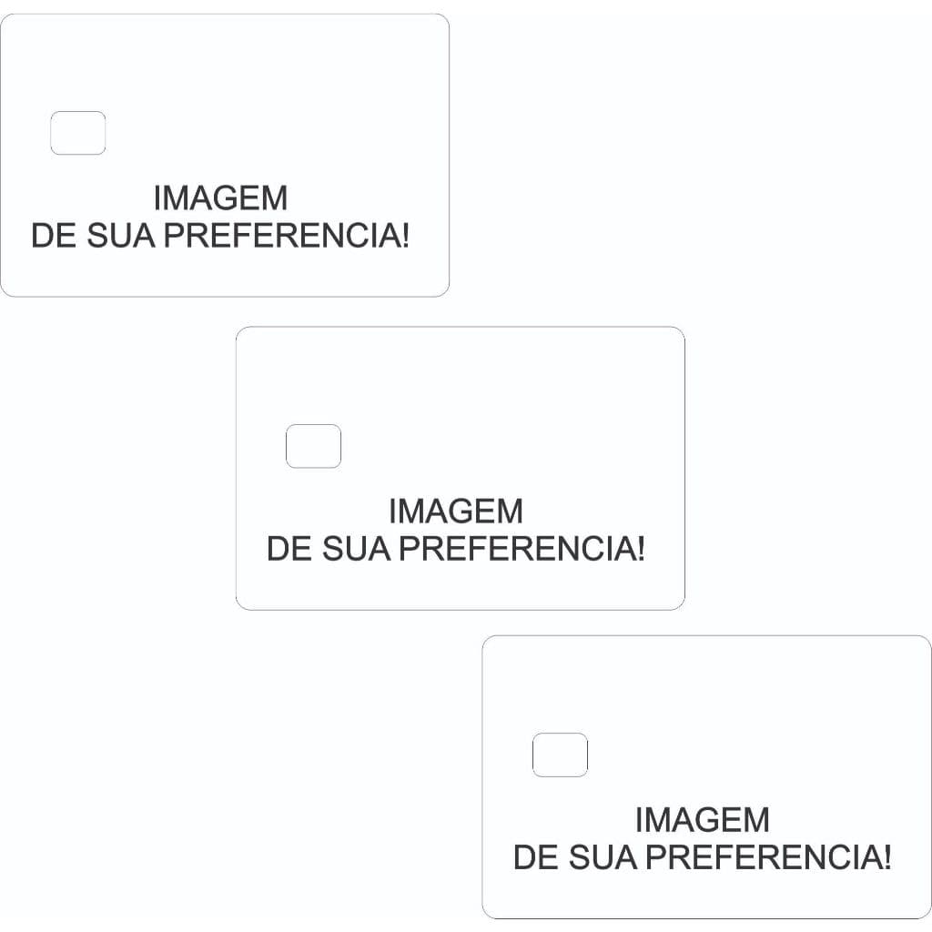 Kit 3 Adesivos Para Cartão Credito Debito Pelicula Protetora Cartão PERSONALIZADO COM  IMAGEM OU FOTO DE SUA PREFERENCIA