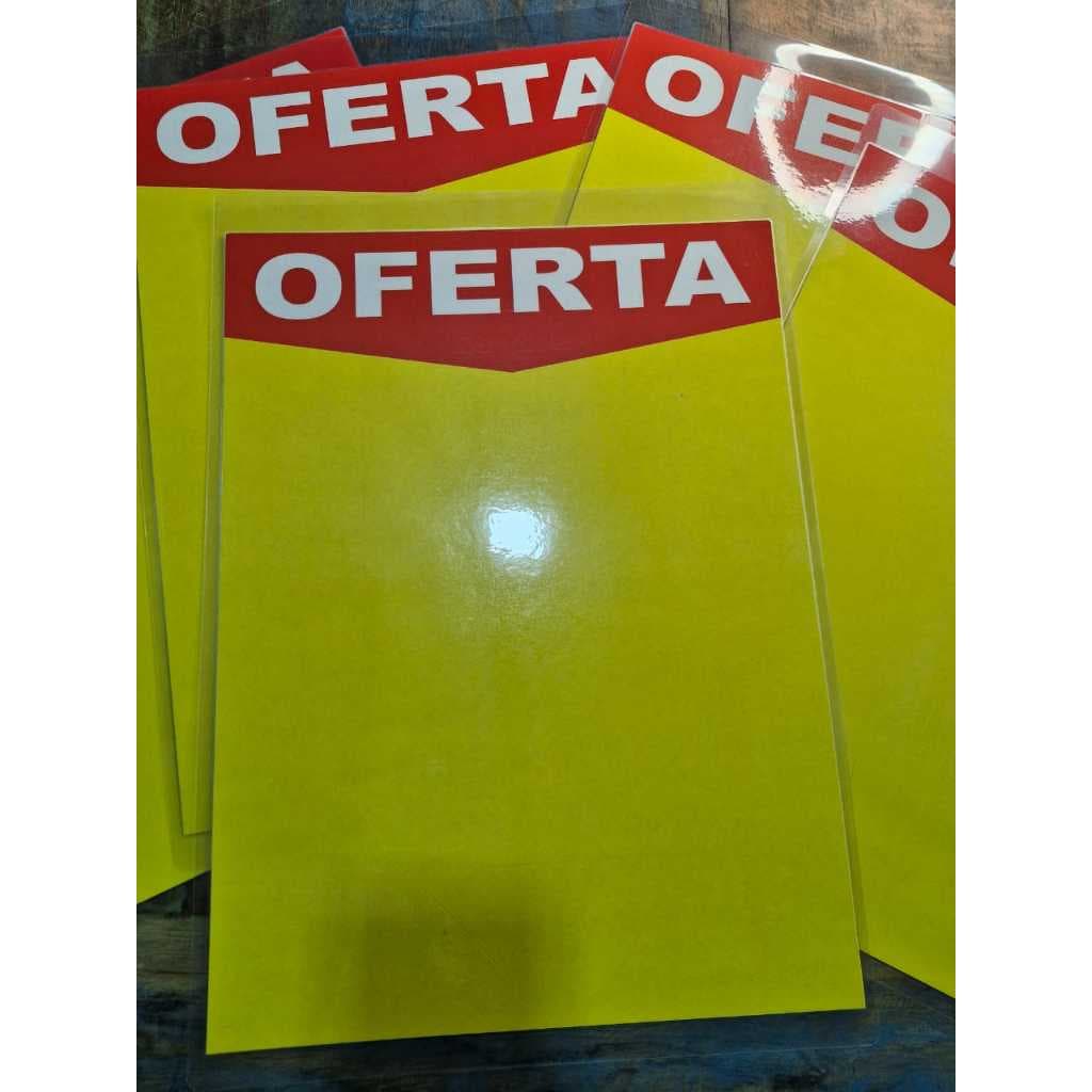 Placas Cartaz de Oferta Promoção Preço 29x39 com 5 unidades