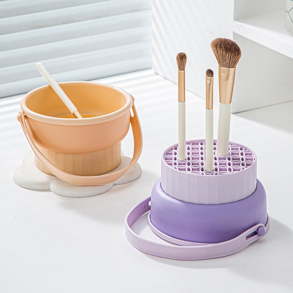 Cesta De Silicone Ajustável Para Limpeza De Maquiagem Suspensa - A735