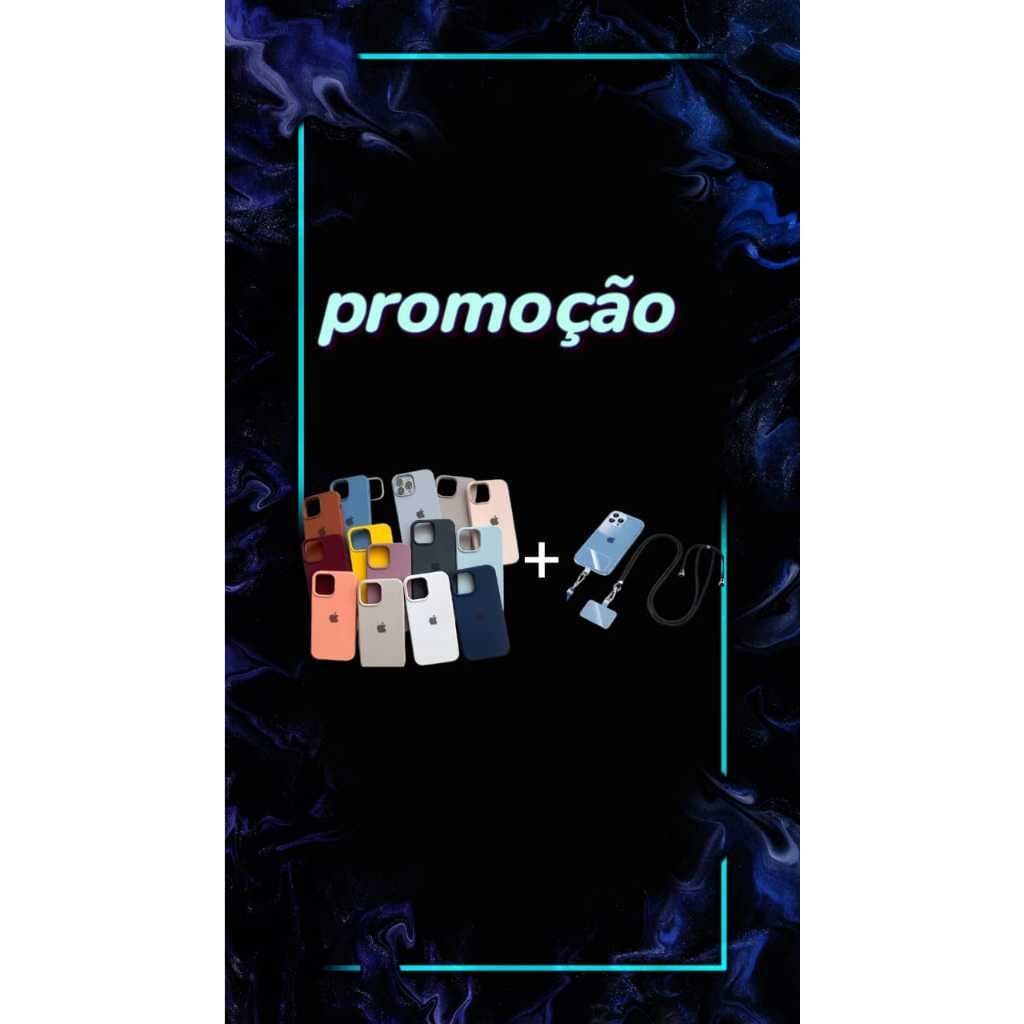 Kit Case + cordao iphone para xs/xsmax/xr/11/11pro/11promax/12/12pro/12promax/13/13pro/13promax/14/14pro/14promax/15/15pro/15promax