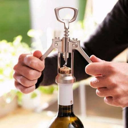 Saca Rolha Abridor De Garrafas Vinho Aço Inox E Abridor De Garrafas