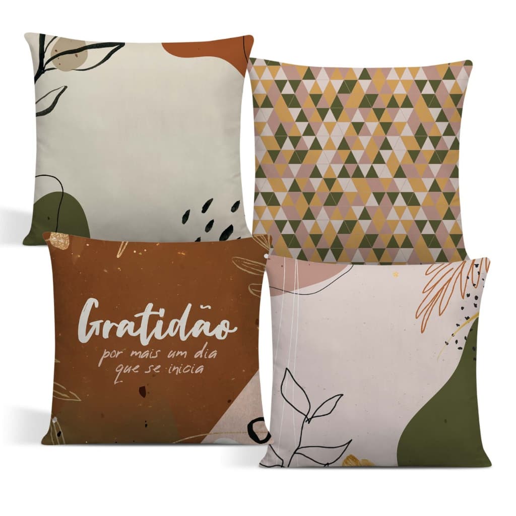 Kit 4 Capas De Almofadas Modernas 42x42- lINDAS OPÇÕES- CORES LINDAS