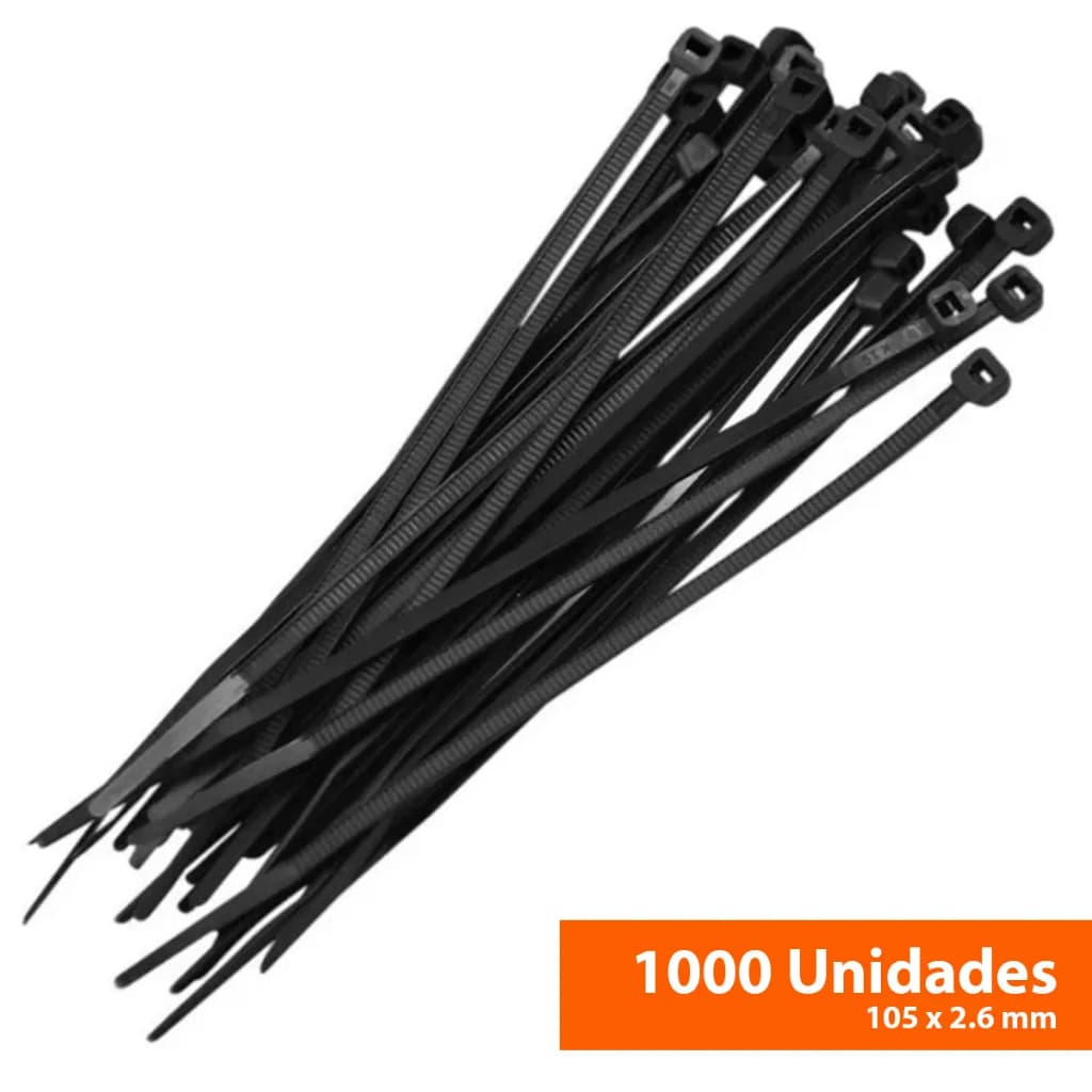 1000x Abraçadeira Plástica 105 X 2.6mm Preta