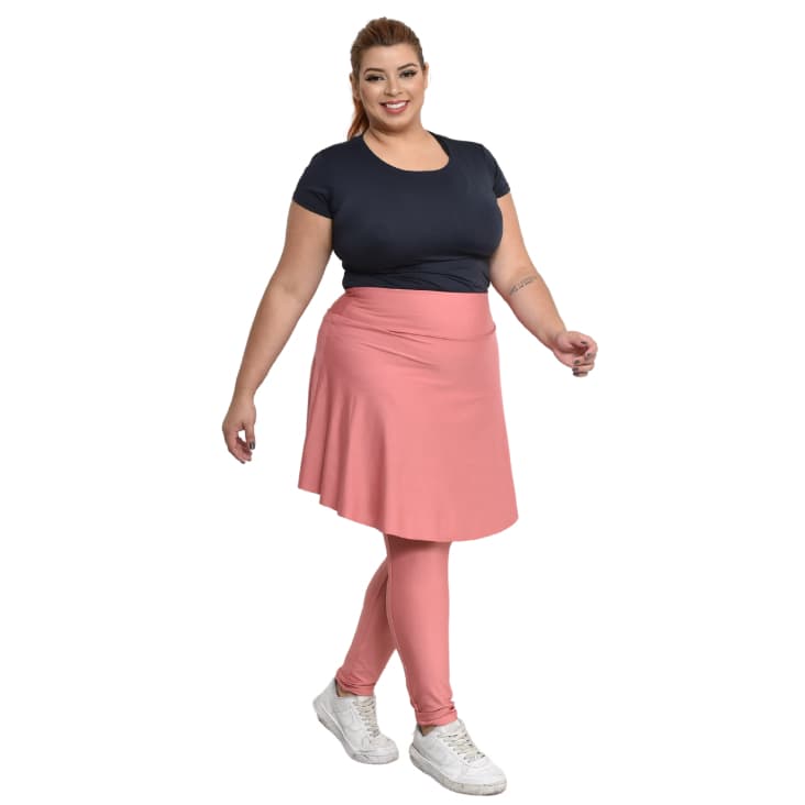 Calça Saia Fitness Plus Size Moda Evangélica G1 G2