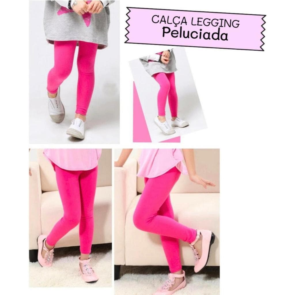 Calça Legging PELUCIADA INFANTIL e JUVENIL e CRIANÇA peluciada por dentro Legging Flanelada cintura alta