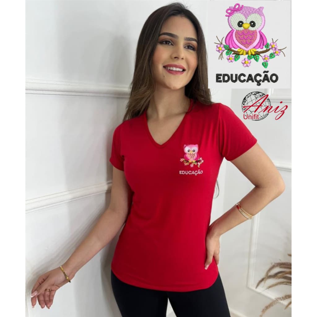 Camiseta Feminina Educação Coruja