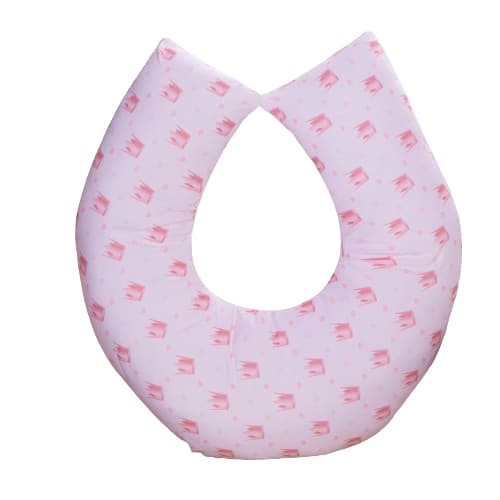 Almofada Amamentação para Bebê Menina Sublimada - Realeza Rosa