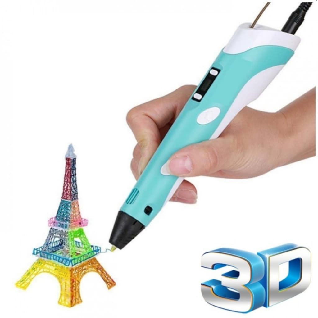 Caneta de Desenho 3D com Tela LCD Compatível com Filamento PLA Brinquedo 3D Seguro para Crianças